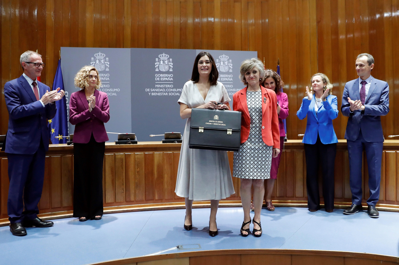 Montón y Carcedo, durante el relevo.