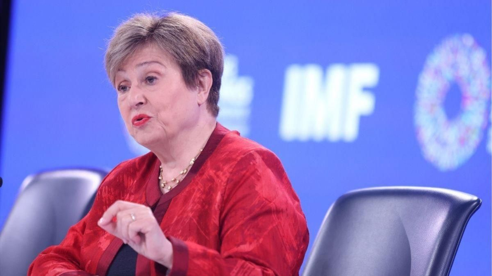Kristalina Georgieva, directora del FMI, en una comparecencia.