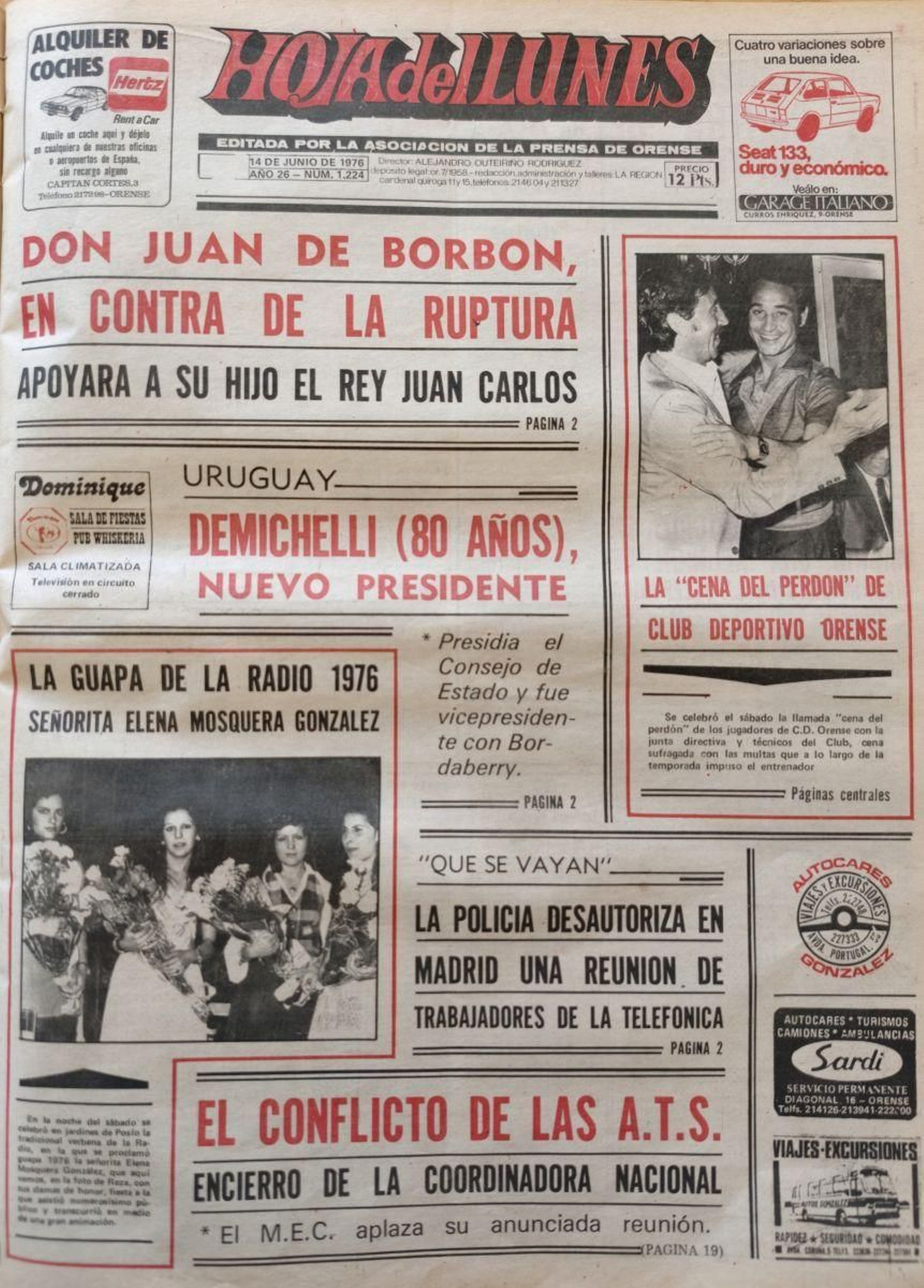 Primera página de 1976