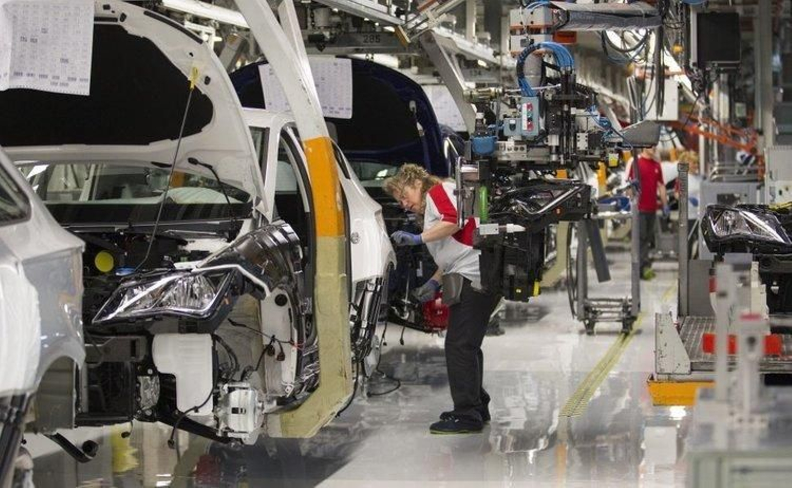 Cadena de montaje de la planta de Seat en Martorell (Barcelona).
