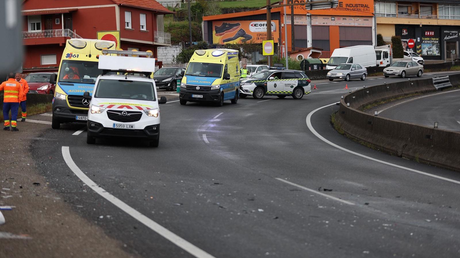 Dispositivo desplegado en la A-55.