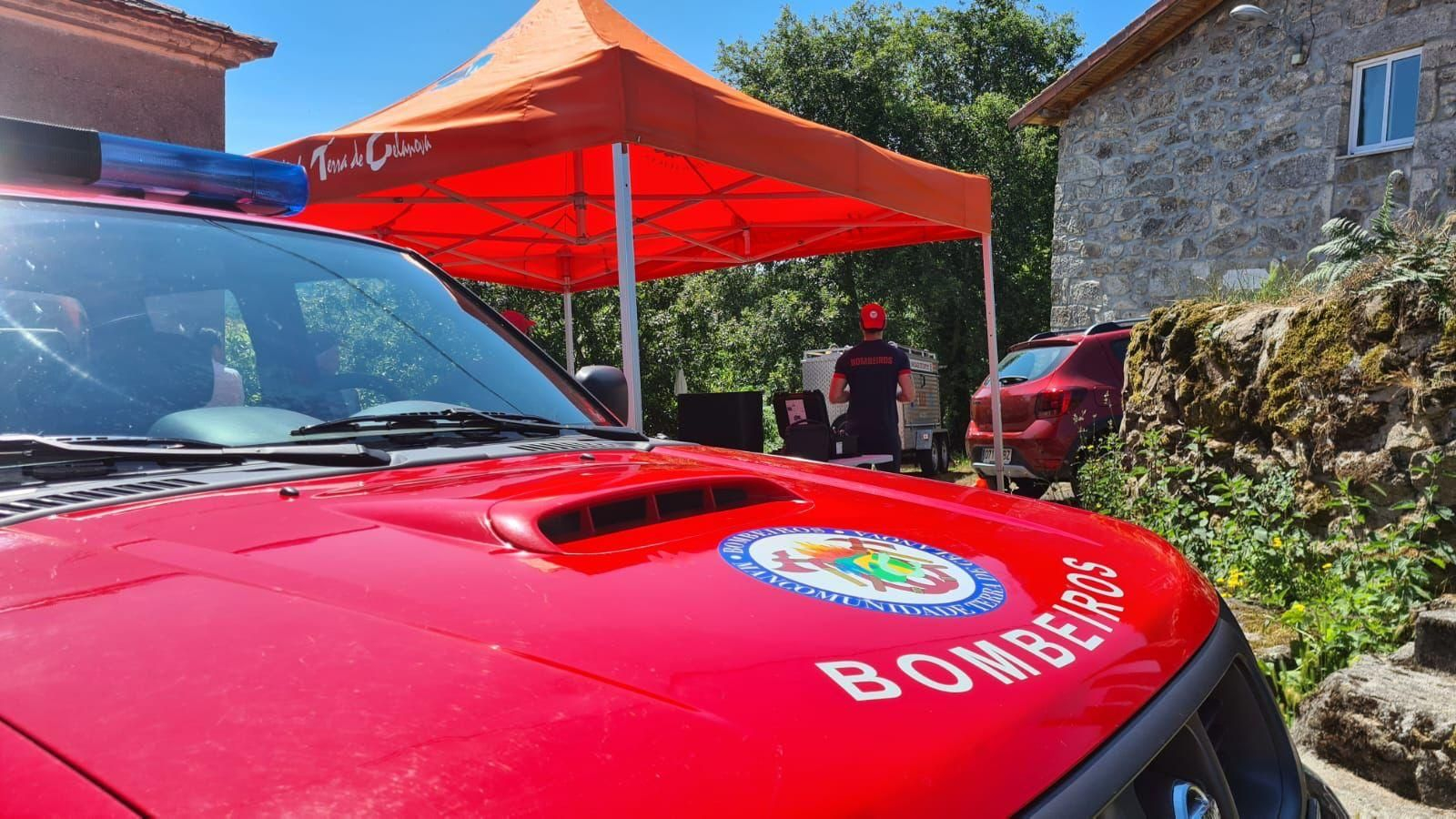 Los agentes de los bomberos de la Mancomunidade de Celanova participaron en la búsqueda.