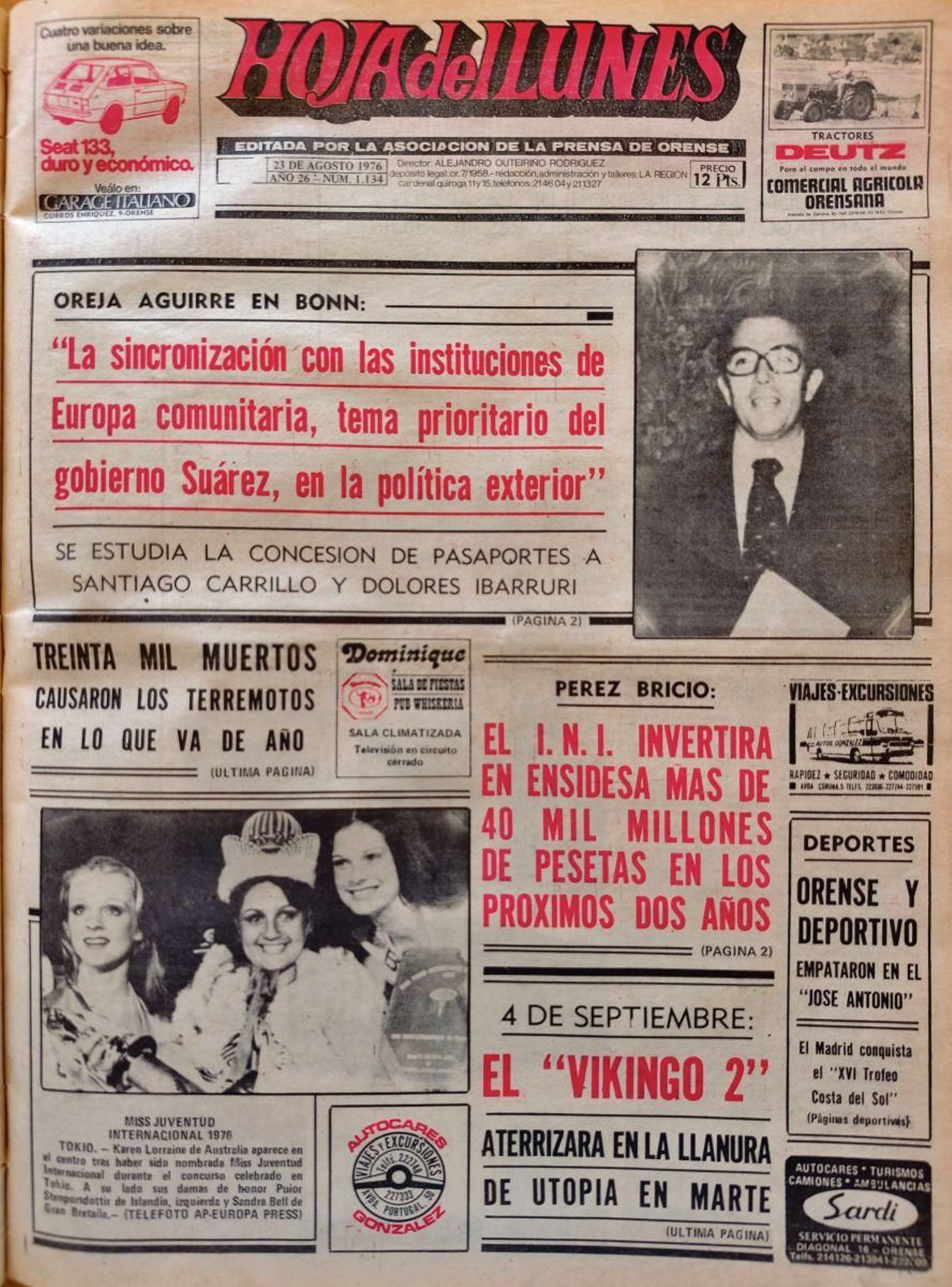 Primera página de 1976