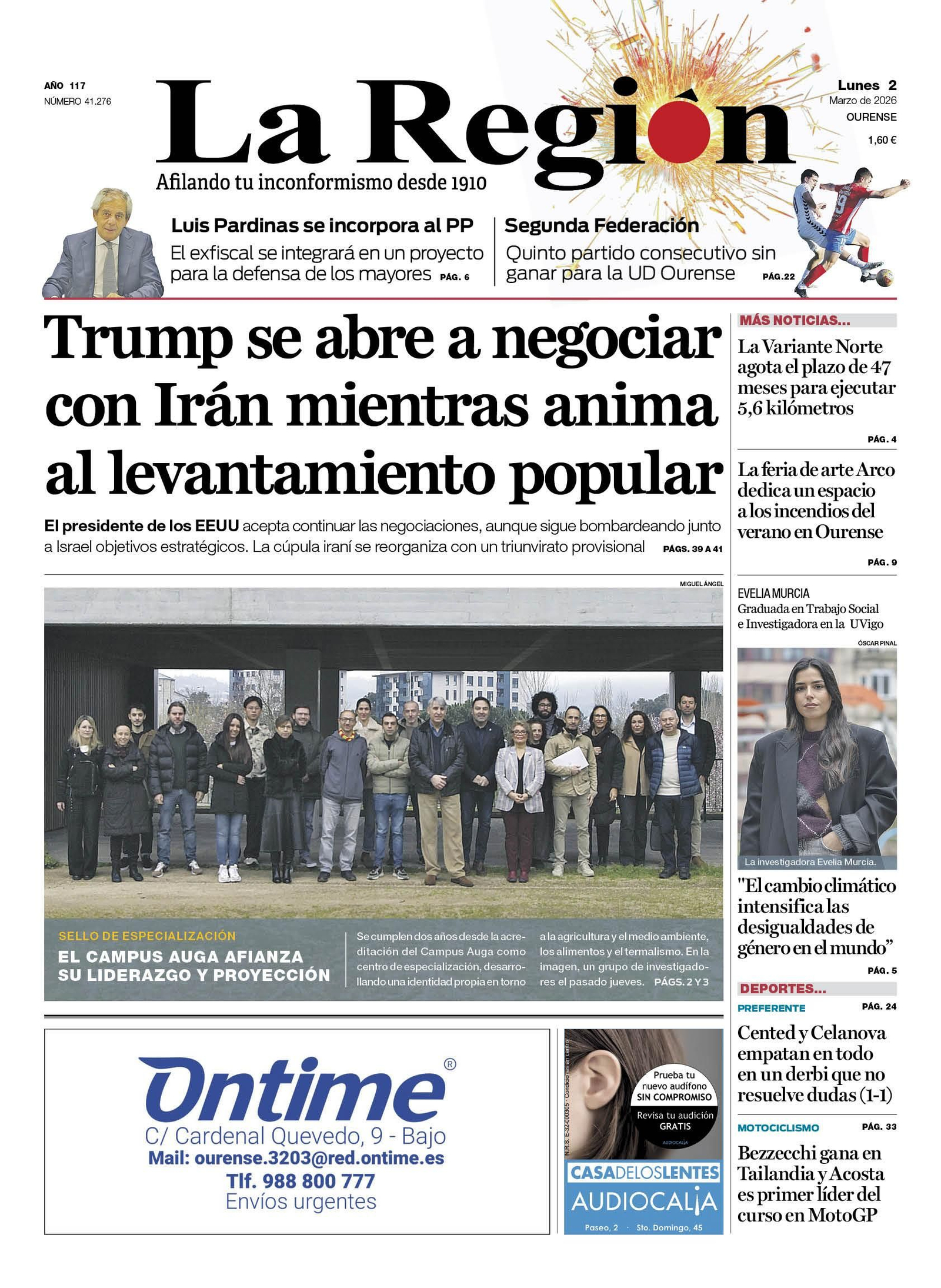 La portada de hoy.