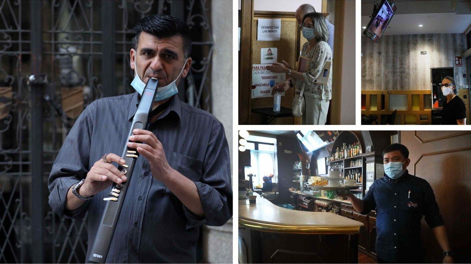 Andrei, músico callejero al que le han prohibido tocar en la calle por cobrar la Risga.