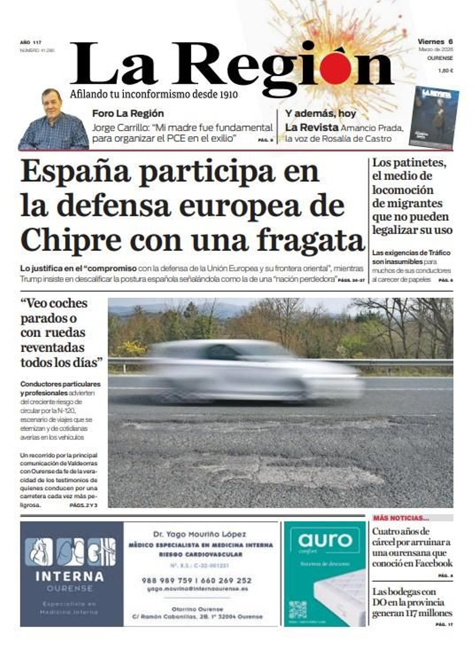 Los titulares de este viernes en La Región