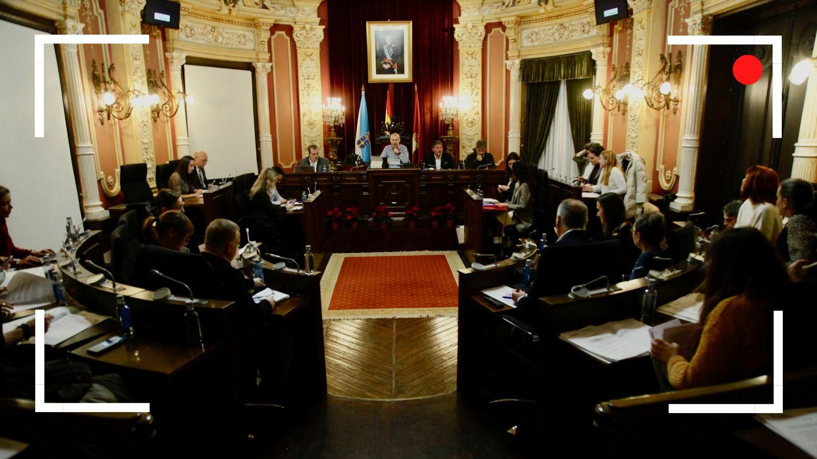 Imagen del pleno del Concello de Ourense de hoy, 5 de diciembre