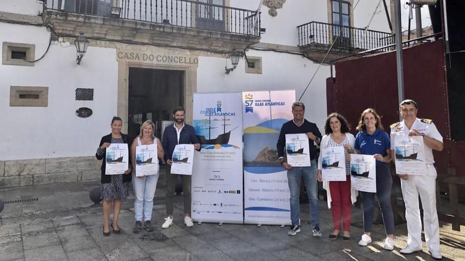 La travesía fue presentada ayer en el Concello de Baiona.