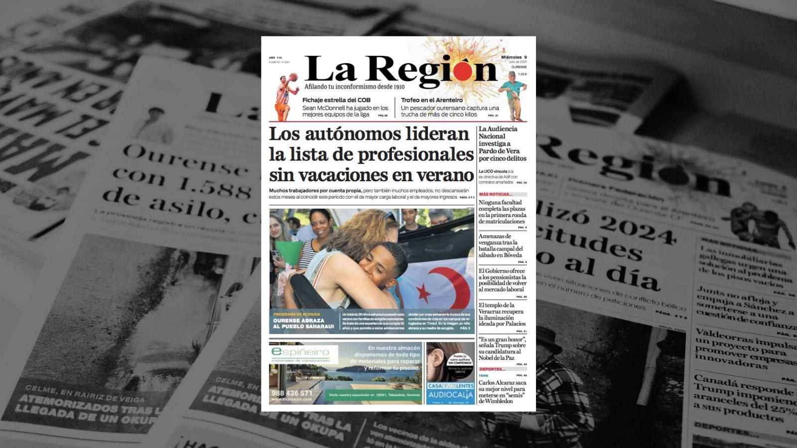 La portada del miércoles.