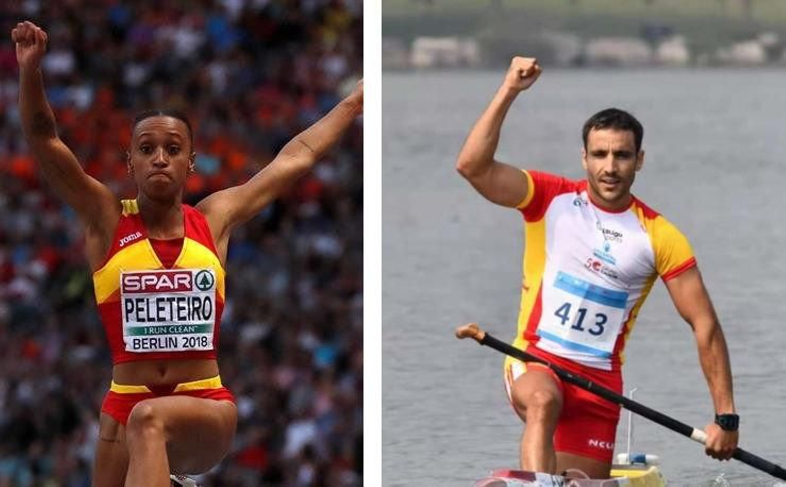 La atleta Ana Peleteiro y el piragüista Tono Campos.
