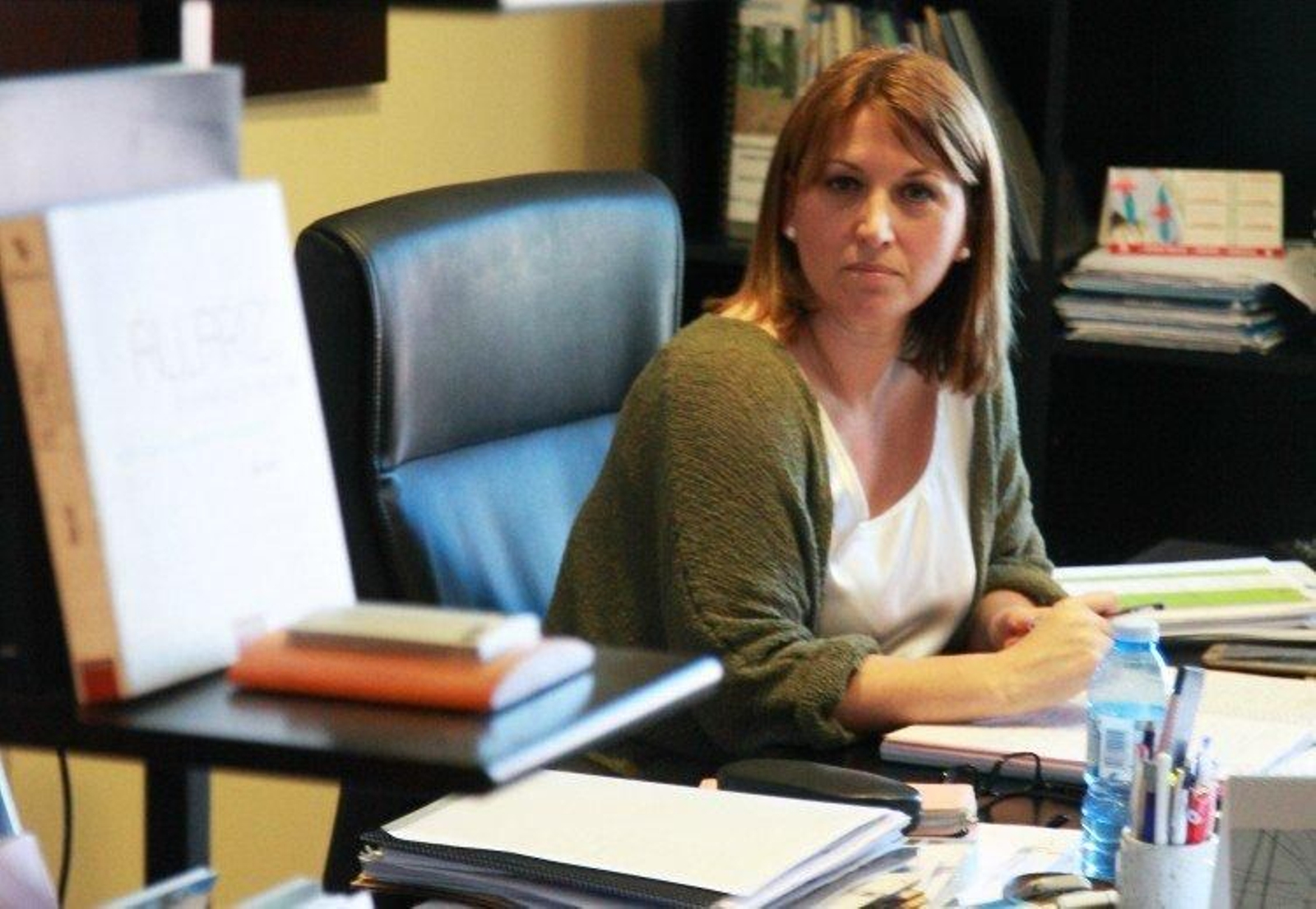 Cristina Cid no seu novo despacho no concello.