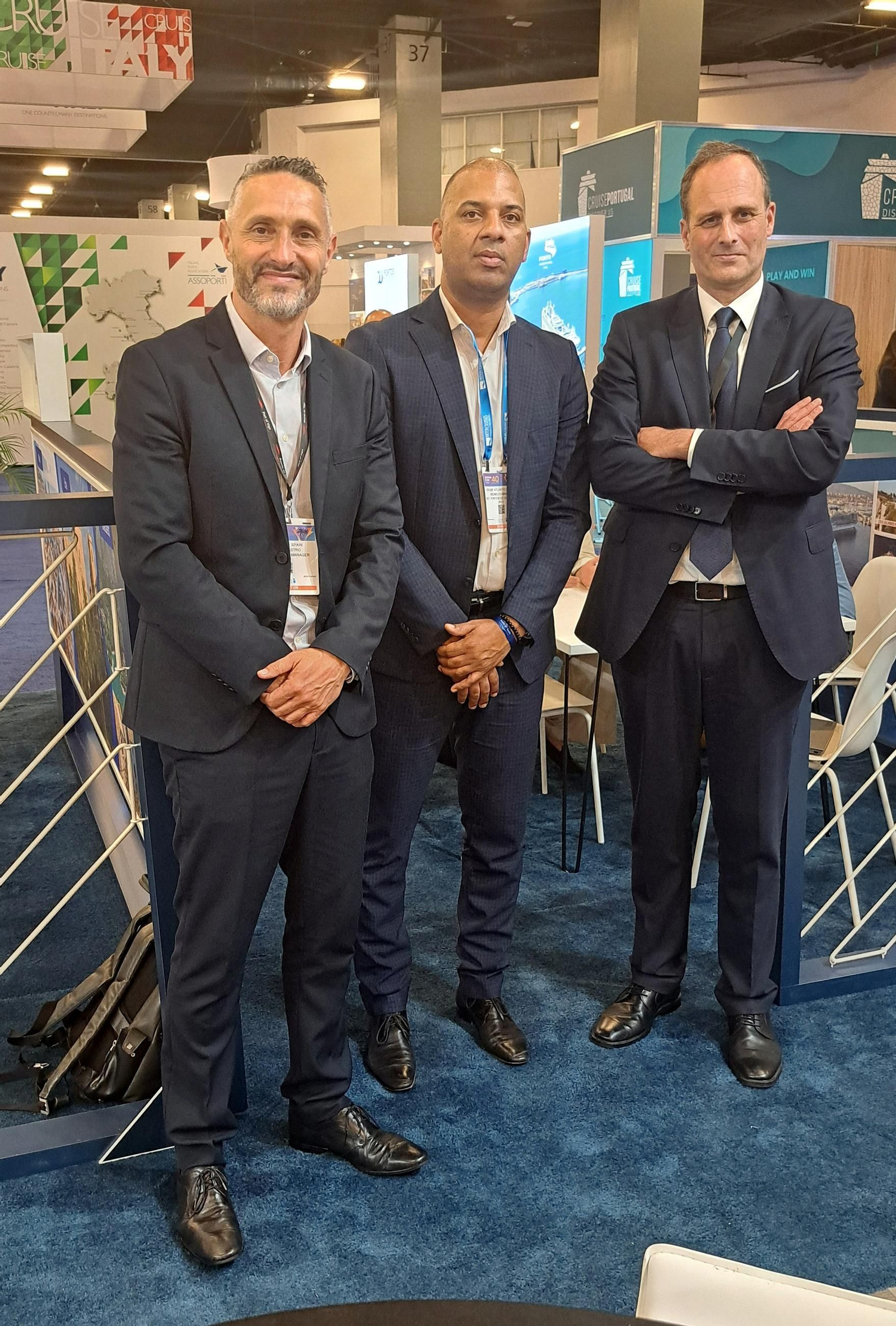 La delegación del Puerto de Vigo, en la Sea Trade de Miami.