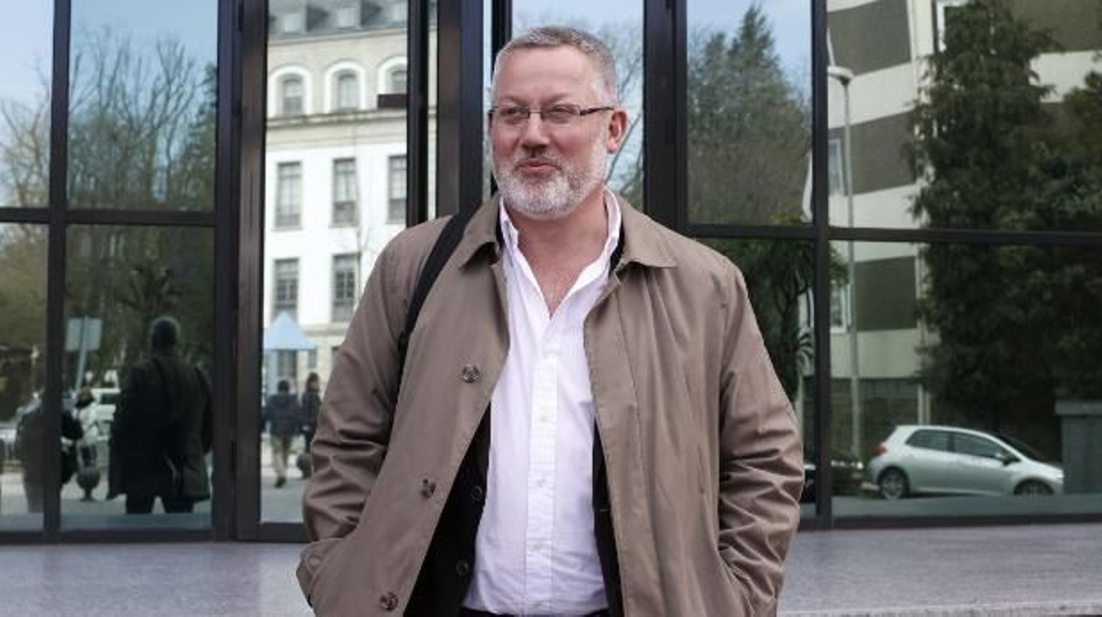 El exdirector de seguridad de A Coruña, Germán Lago, a la salida de los juzgados de Lugo