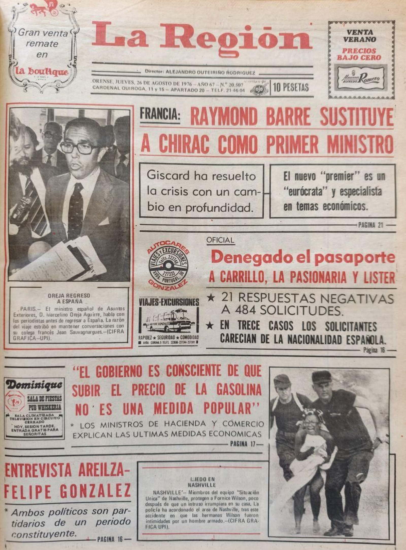 Primera página de 1976