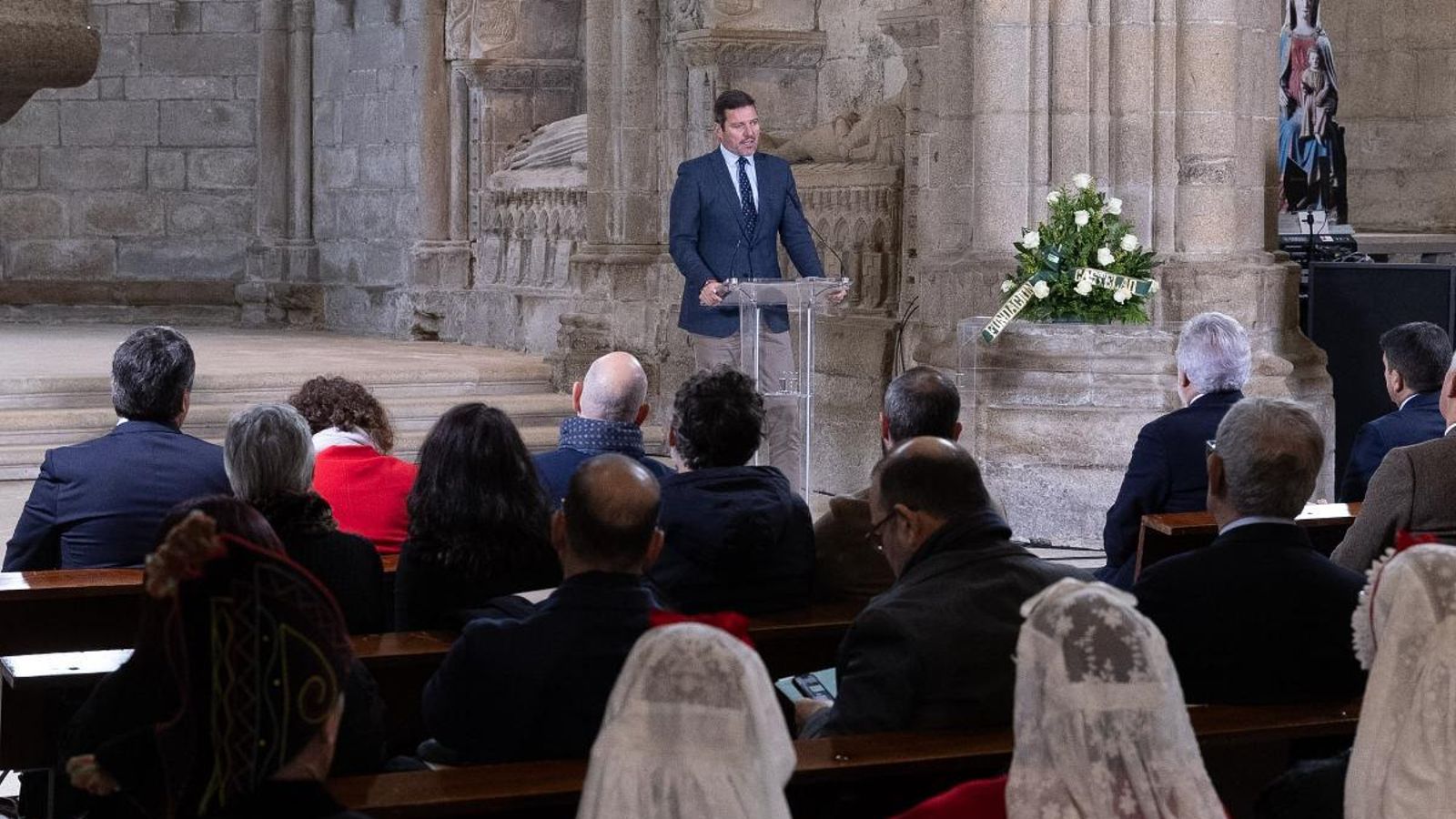 El conselleiro de Cultura durante su intervención
