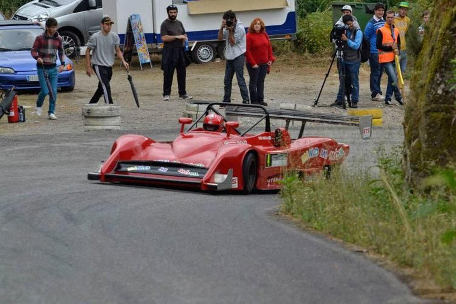 El pontevedrés Toño Varela, durante la disputa de la pasada Subida a Chantada