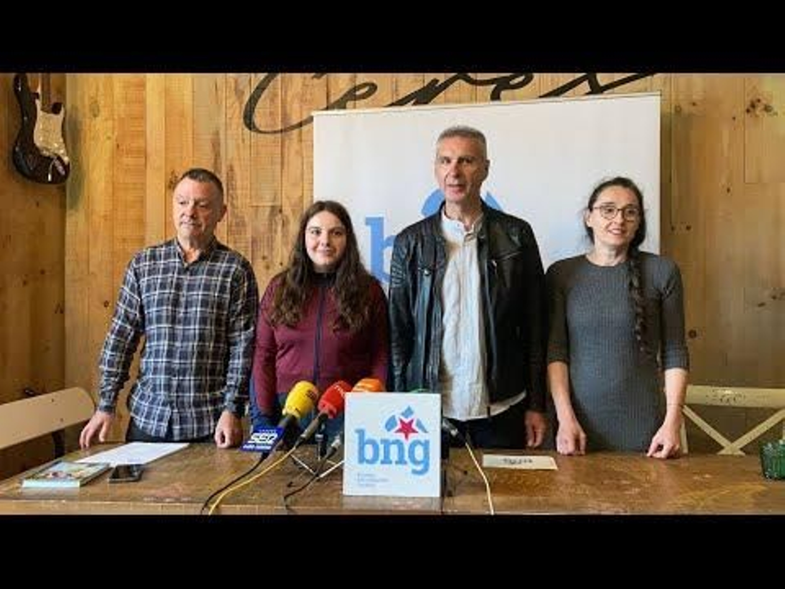 Rueda de prensa del BNG tras la reunión con PP y PSOE