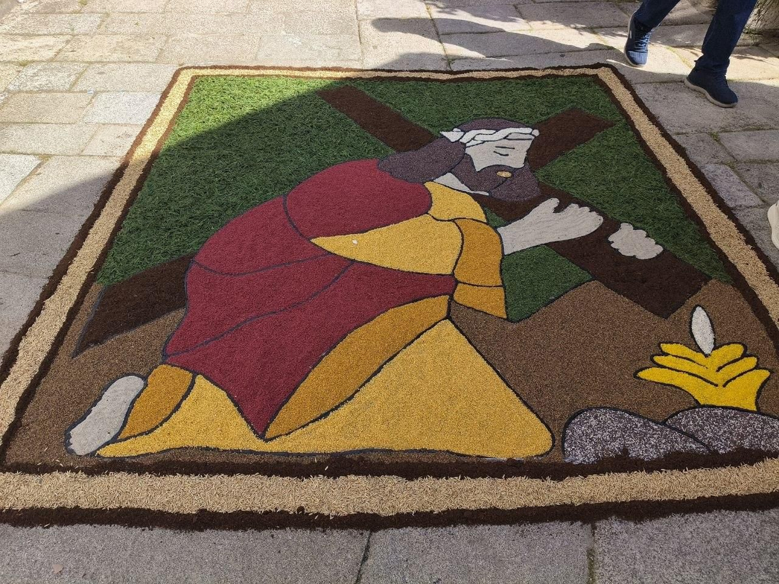 Alfombras florales en Combarro.