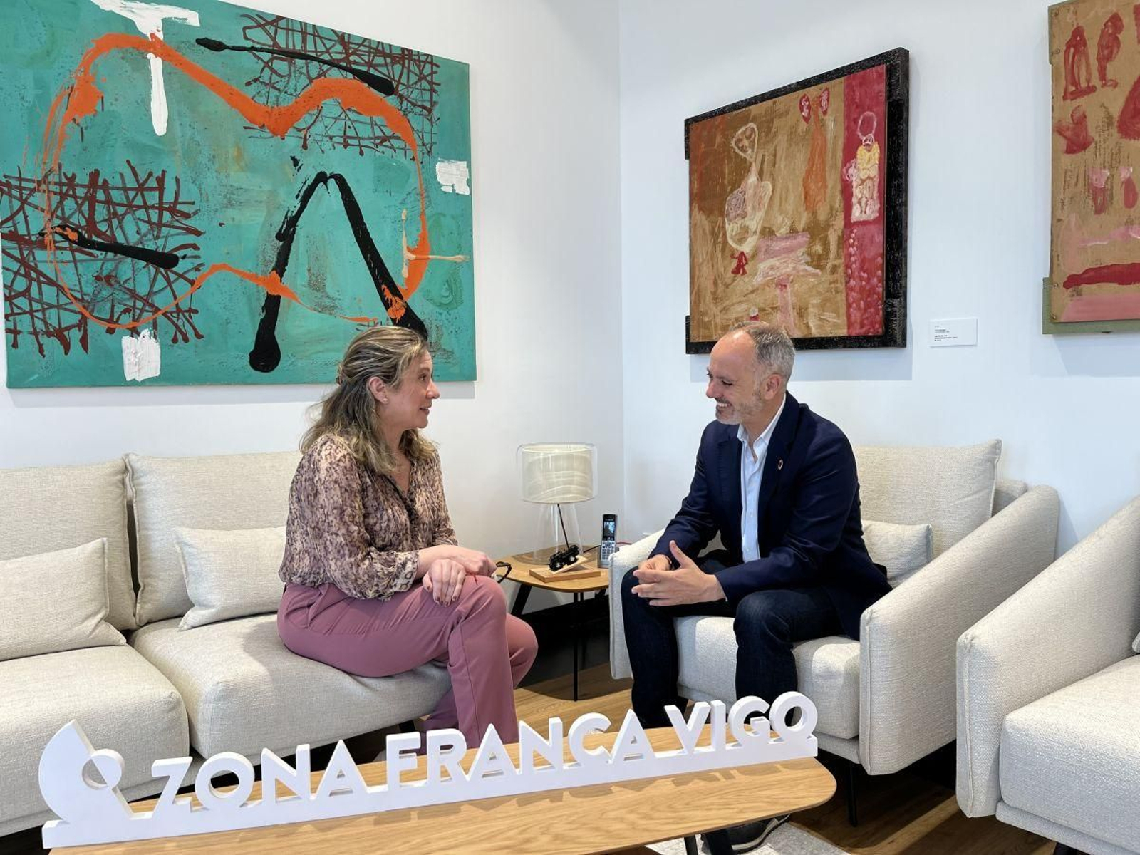 Arancha Mañas con David Regades, en Zona Franca.