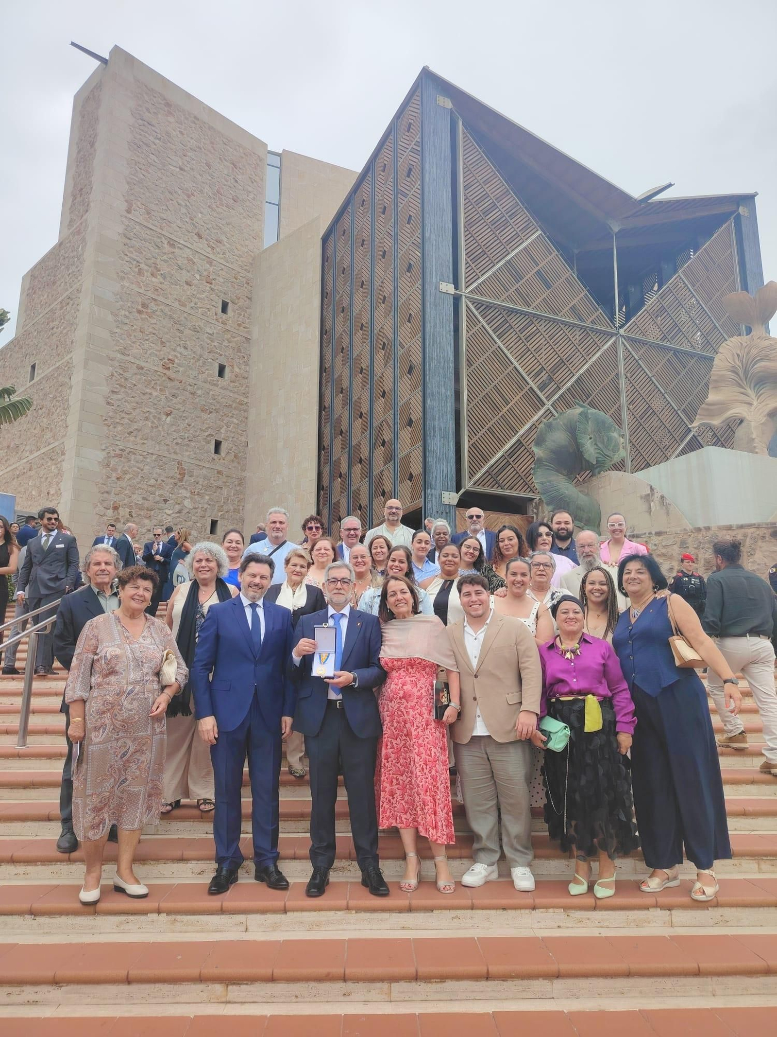 Antonio Rodríguez Miranda  con la comunidad gallega en Canarias