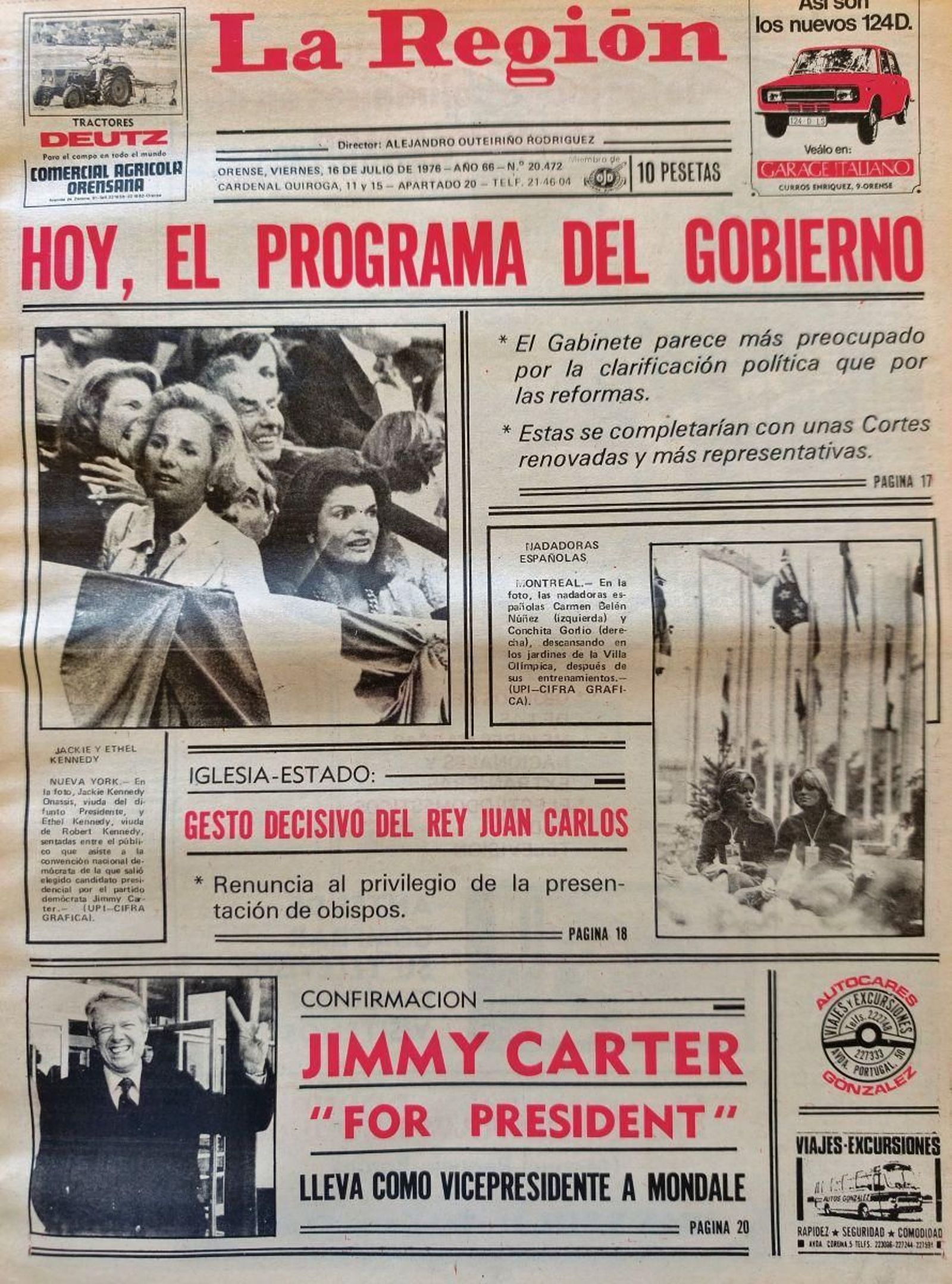 Primera página de 1976.