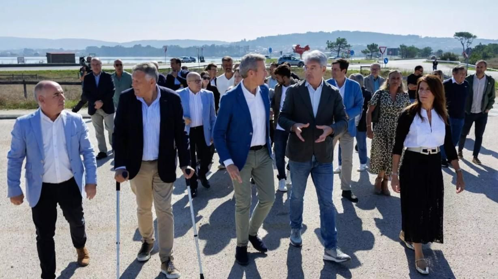 Telmo Martín, Alfonso Rueda, José Cacabelos e María Martínez Allegue, na presentación do proxecto en setembro.