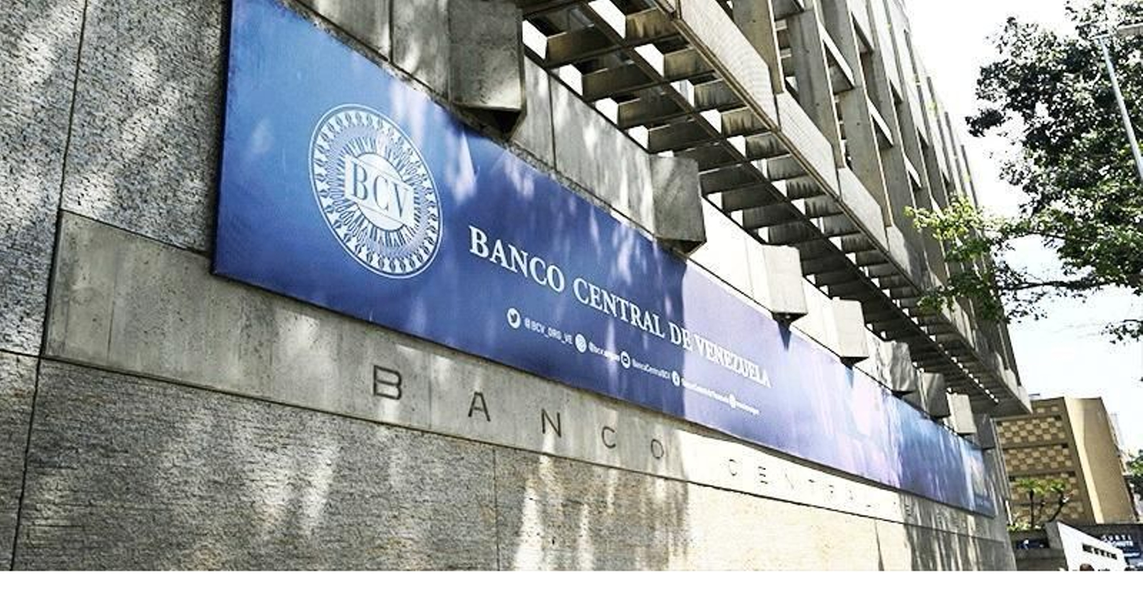 Fachada del Banco Central de Venezuela