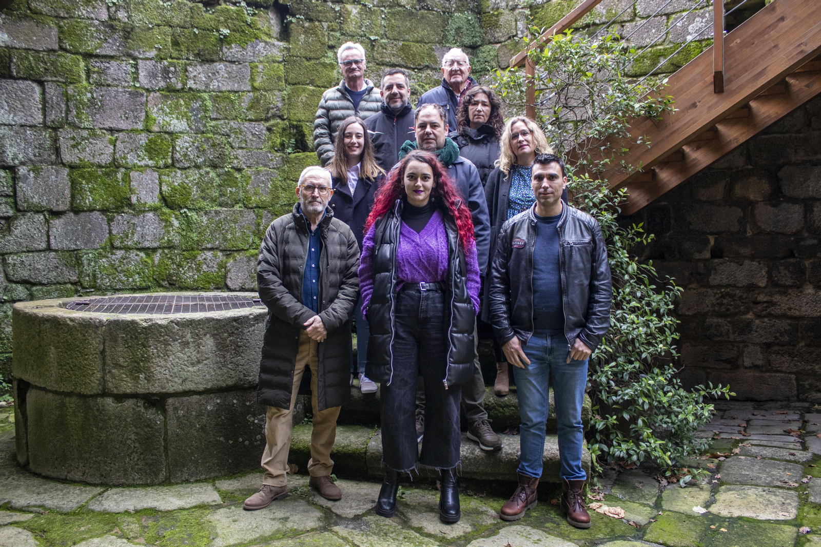 Uxía Oviedo e o grupo socialista en Maceda.
