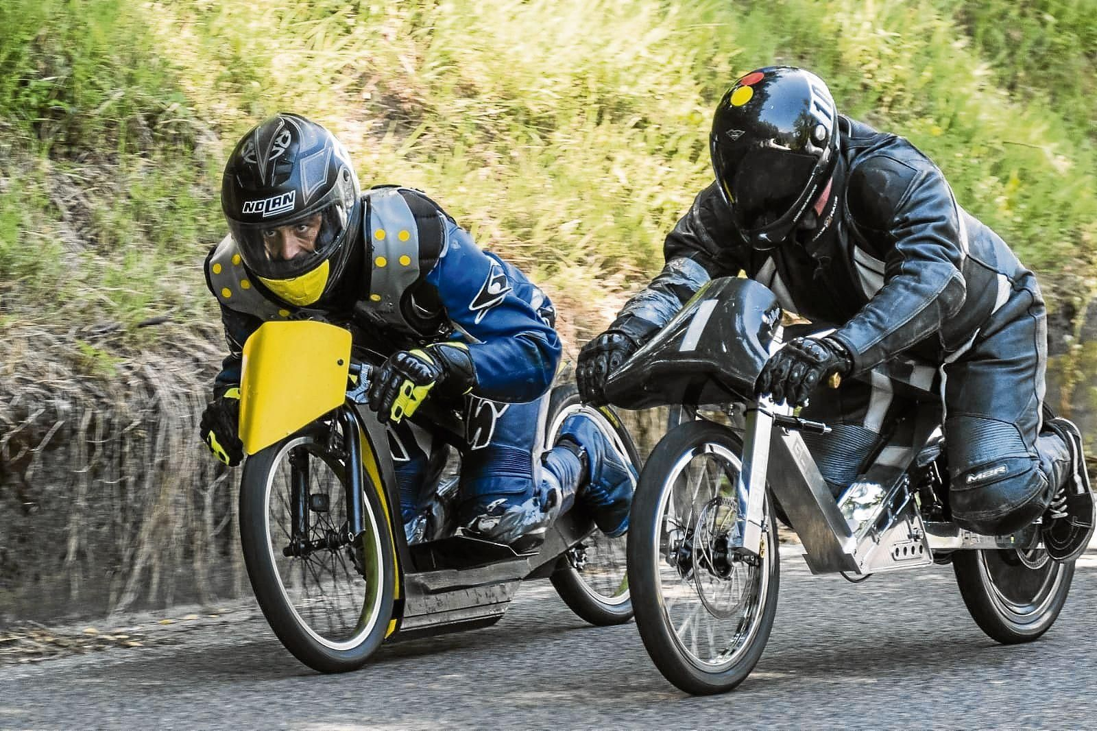 Campos, a toda velocidad durante el Campeonato del Mundo de gravity bike 2018, en el que logró la segunda posición en su categoría.