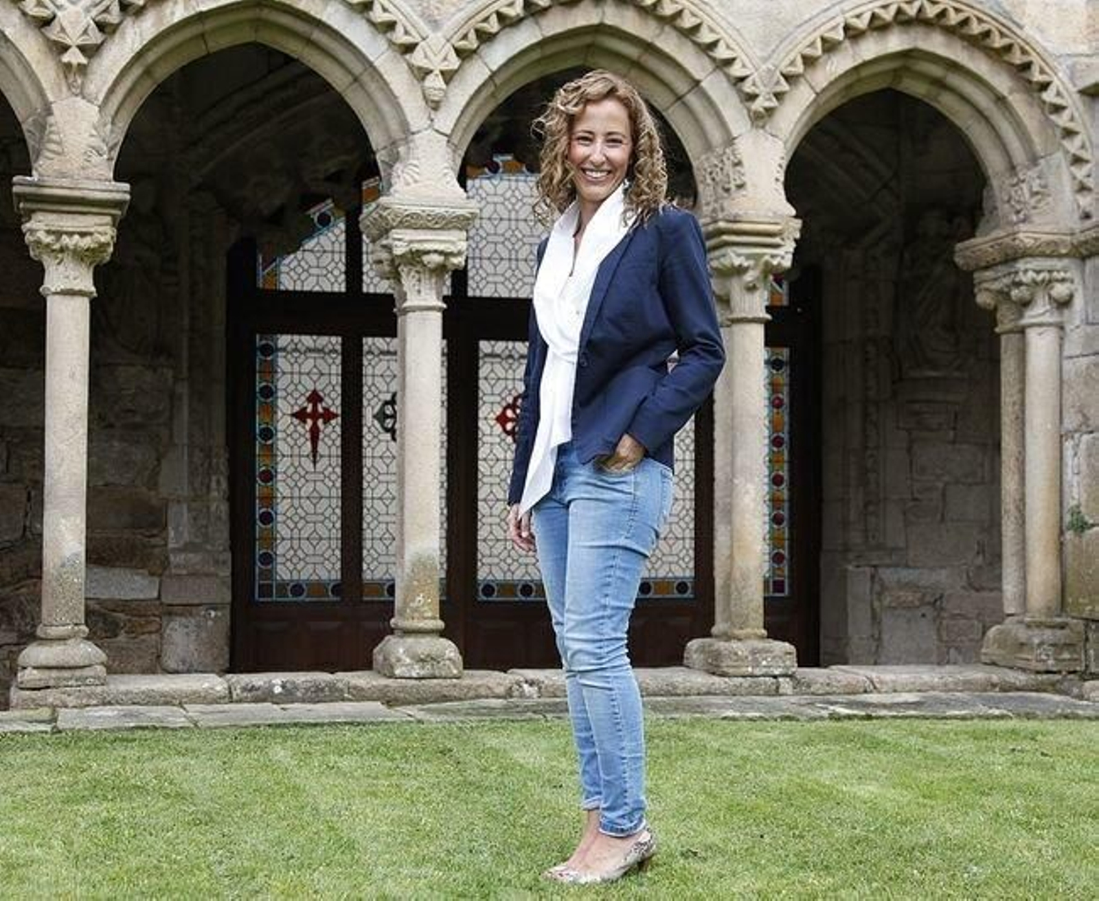 A Noela Blanco gústalle especialmente o claustro de San Francisco.