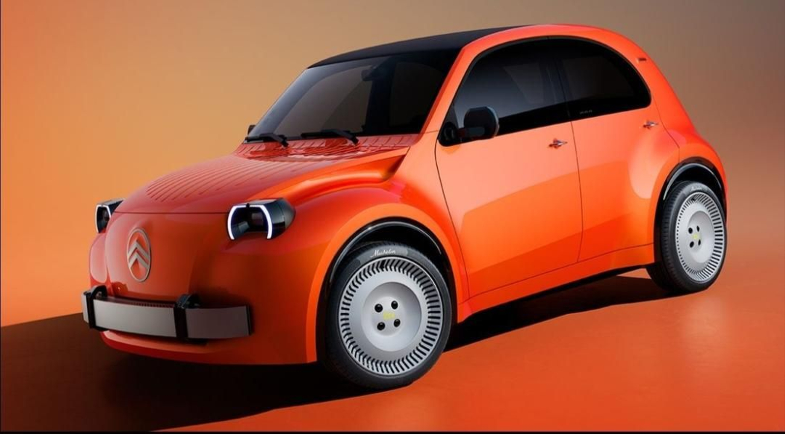 El prototipo del nuevo 2CV eléctrico de Citroën, la nueva versión actualizada del icónico dos caballos.