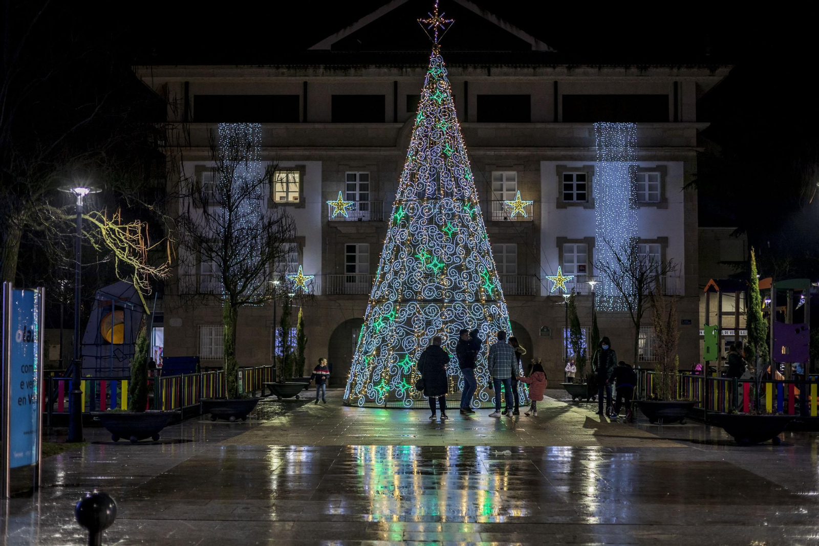 Luces navideñas en Verín.