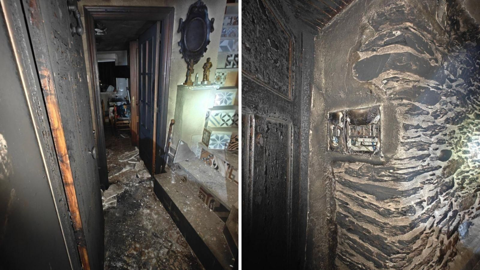 Imagen de la casa tras el incendio