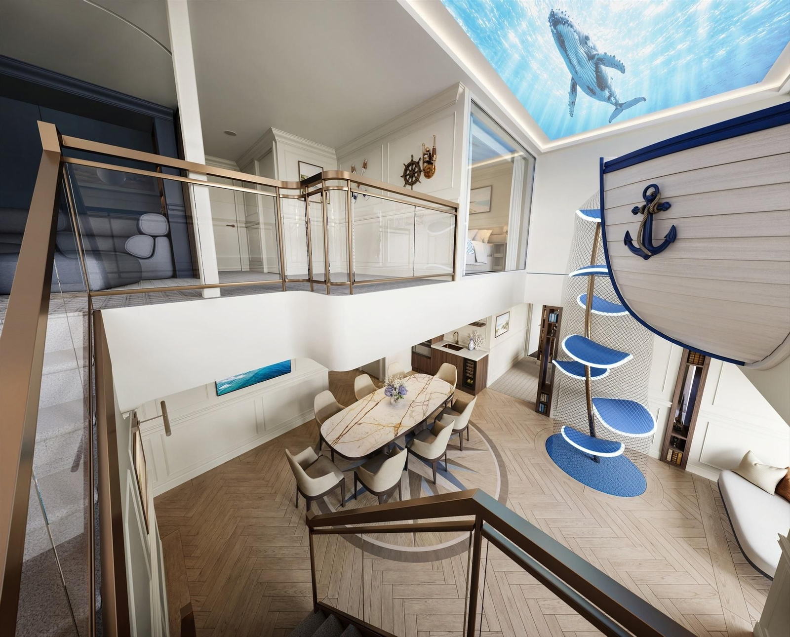 La firma de cruceros MSC lleva al Caribe una villa de dos plantas con cine privado
