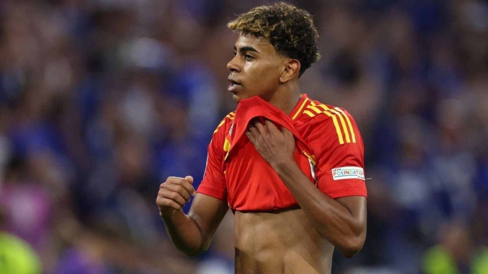 El delantero español Lamine Yamal, en el partido ante la selección francesa. (Foto: EP)