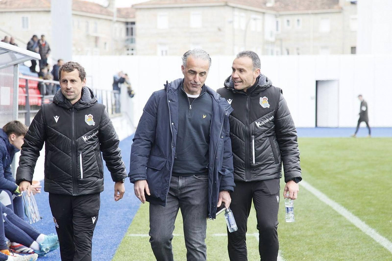 El entrenador del Ourense CF, Pablo López, en O Couto.