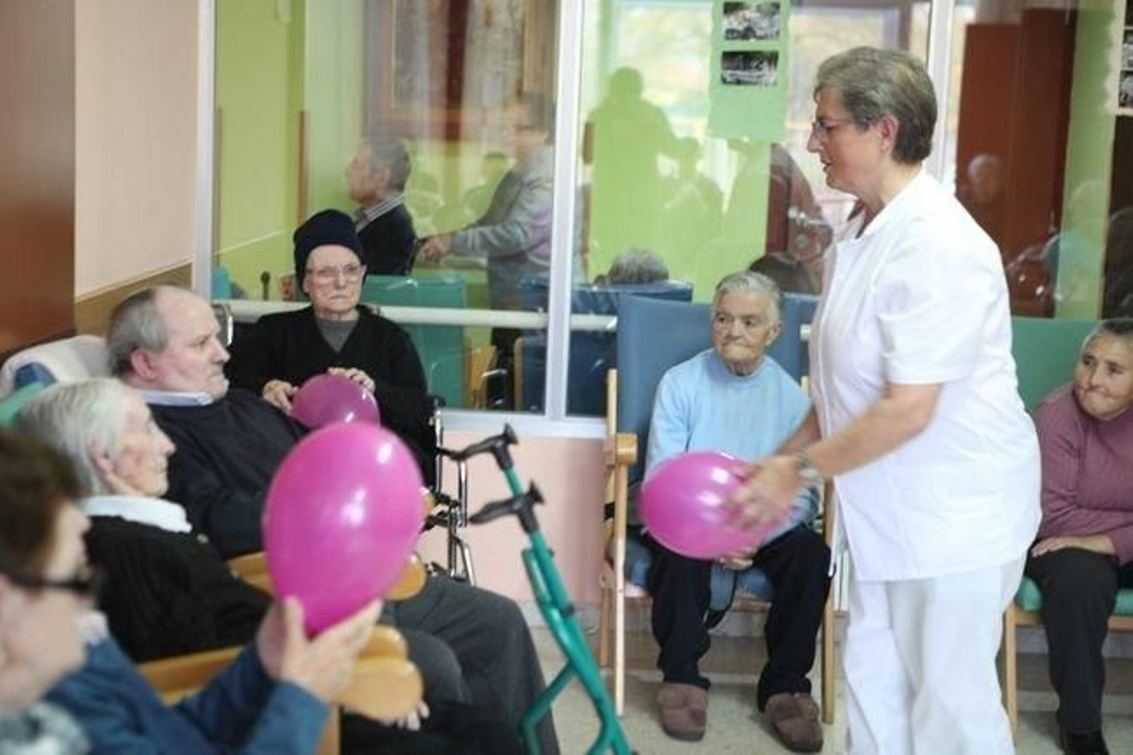 Una de las actividades que se desarrollan en la residencia Santa Mariña de Xinzo de Limia.