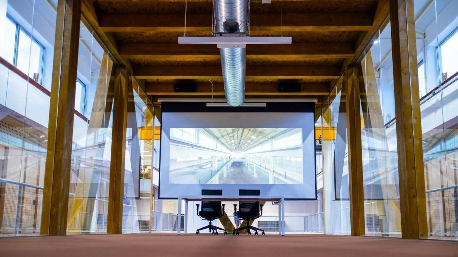 Sala principal del Centro de Servicios Avanzados en la Cidade das TIC de A Coruña.