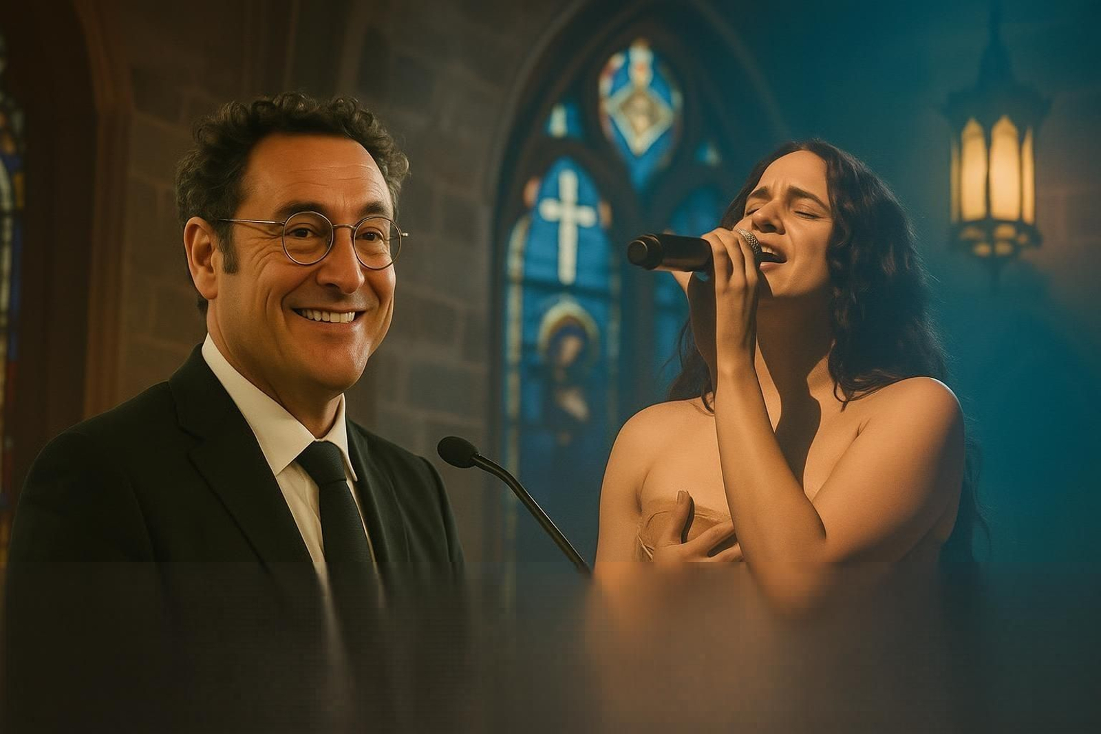 Rosalía y el fiscal cantan misa