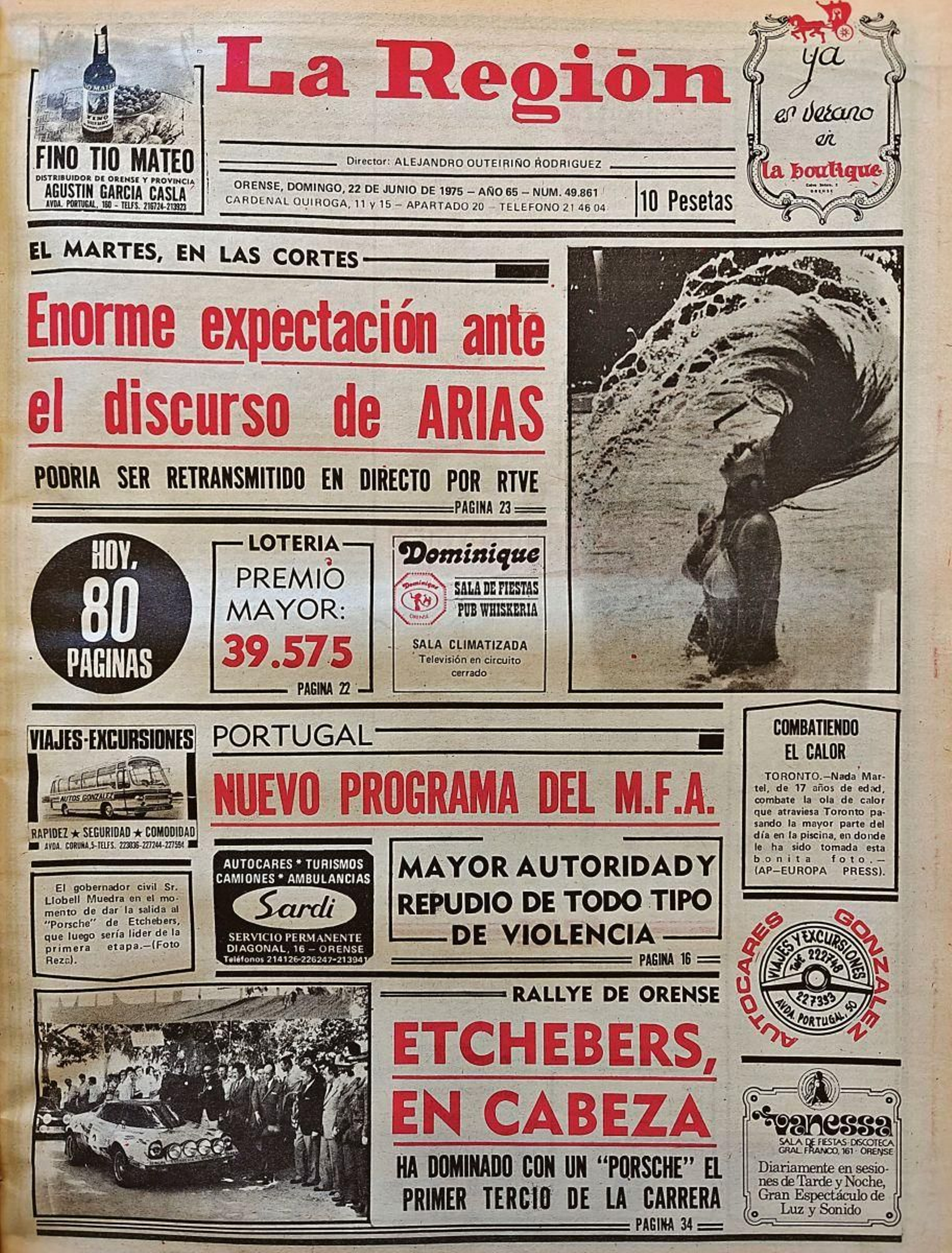 La portada de 1975.