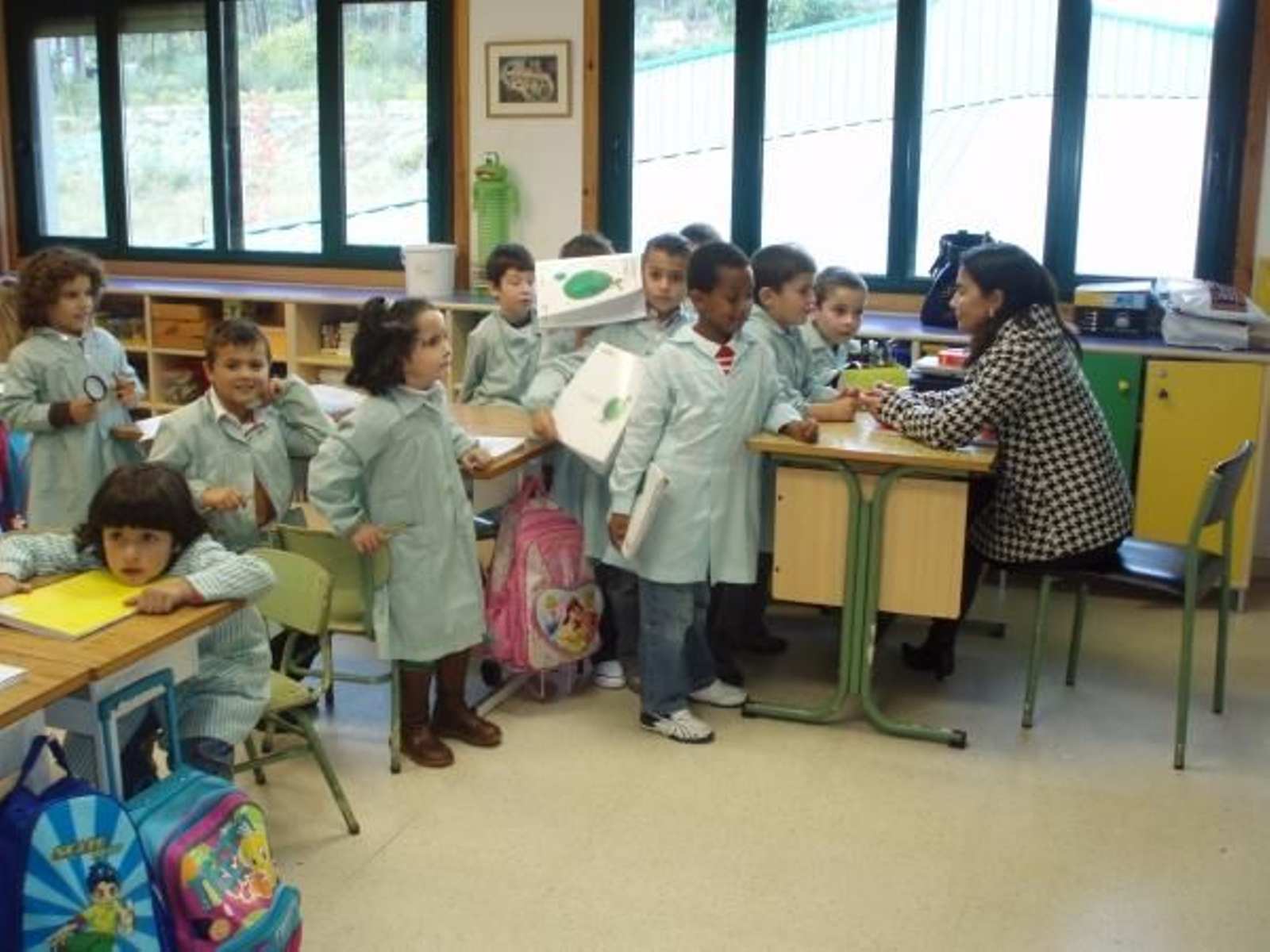 Un aula del colegio Barreiro en la que ya comenzaron el inglés oral.