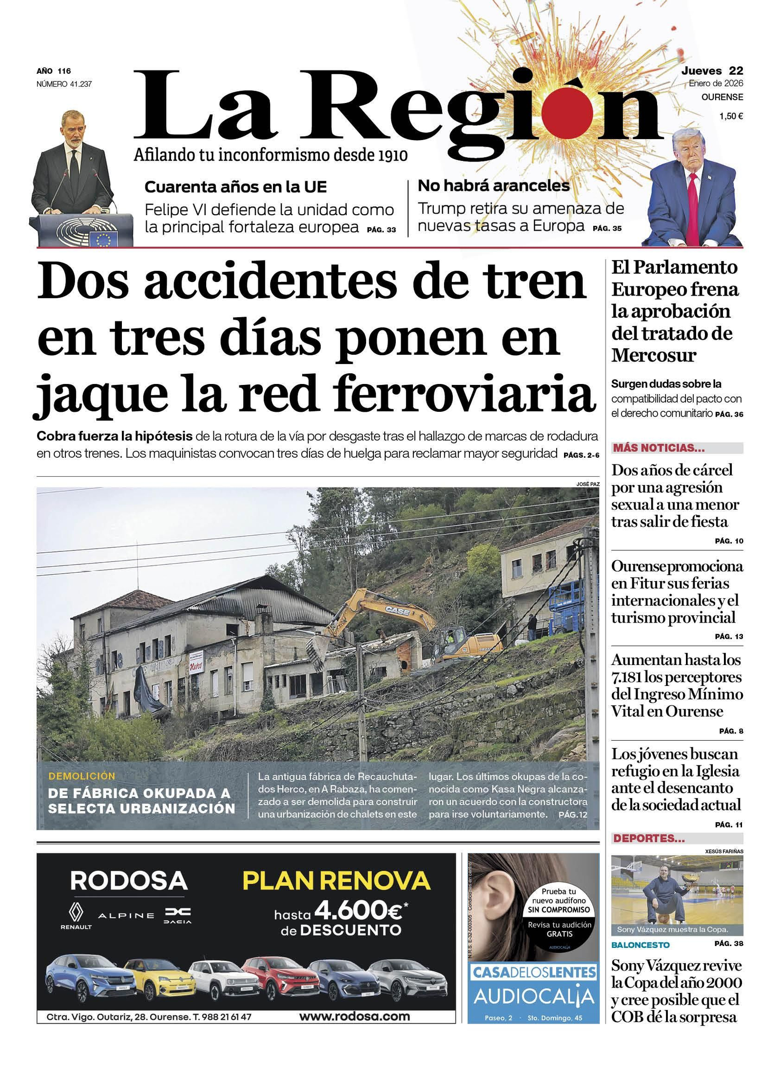 Portada de La Región