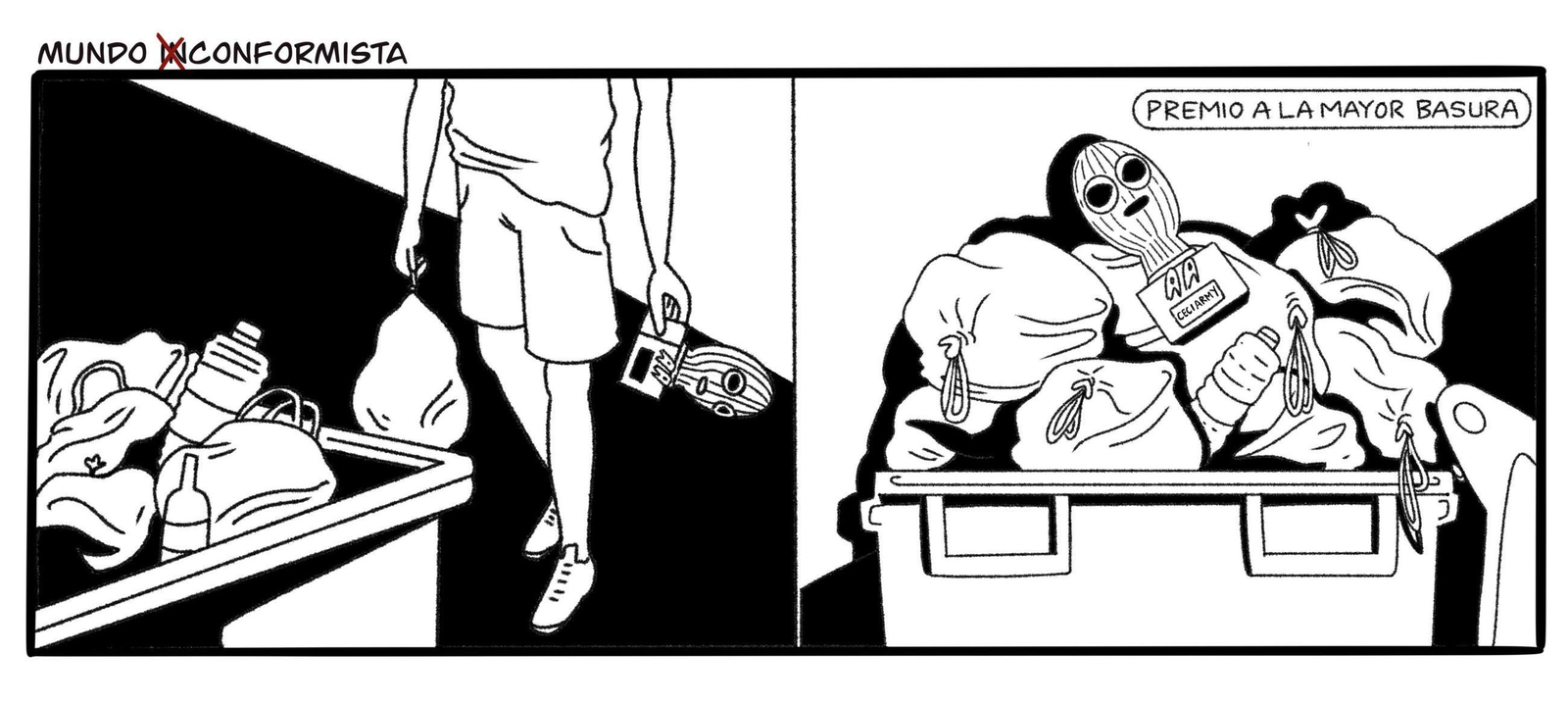 Tiras gráficas en enero de 2026: Mundo (in)conformista, por @txarka.ilustración
