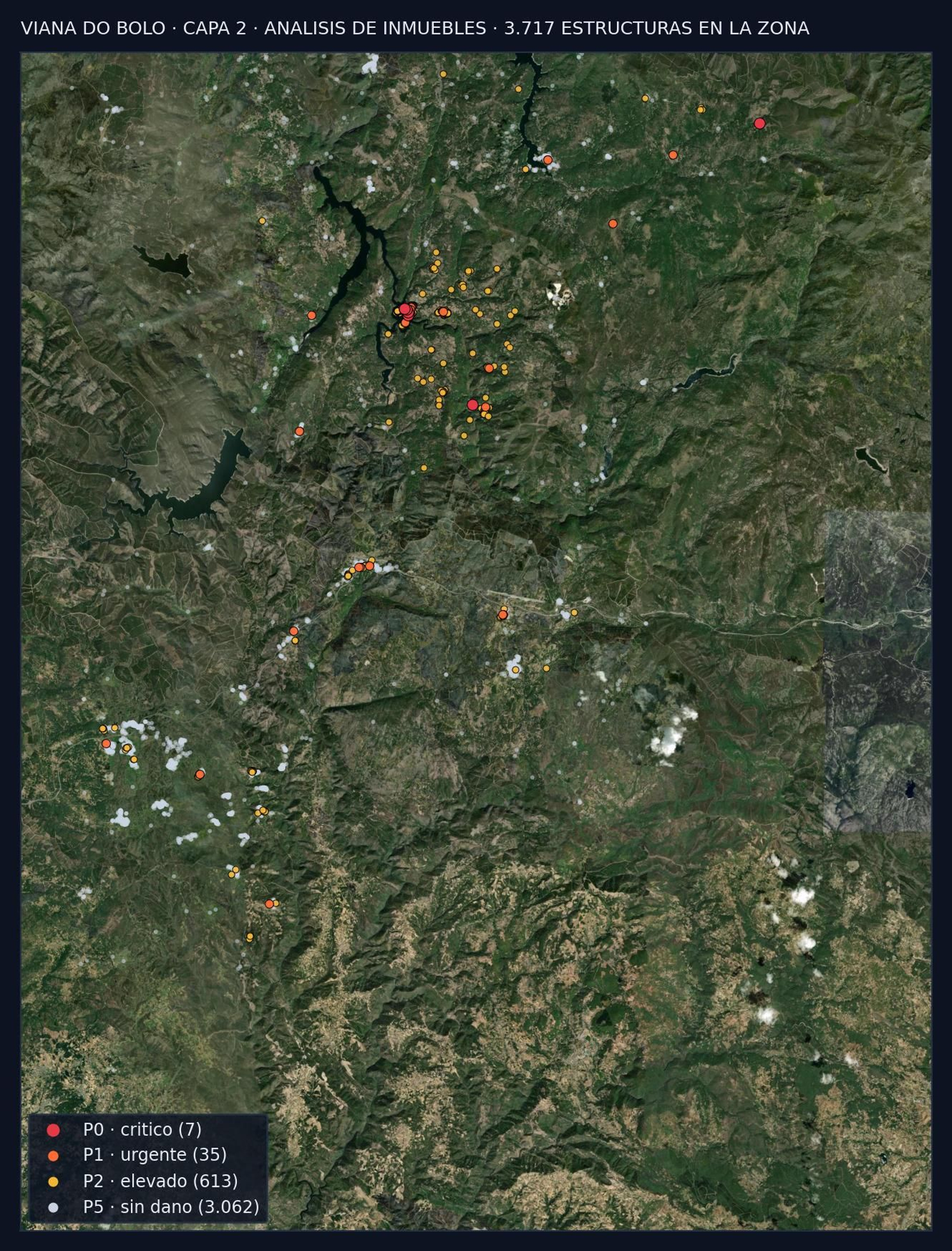 El análisis de StarView evaluó de forma individual 10.455 inmuebles e identificó 47 en nivel crítico (P0) y otros 222 con daños esperados.