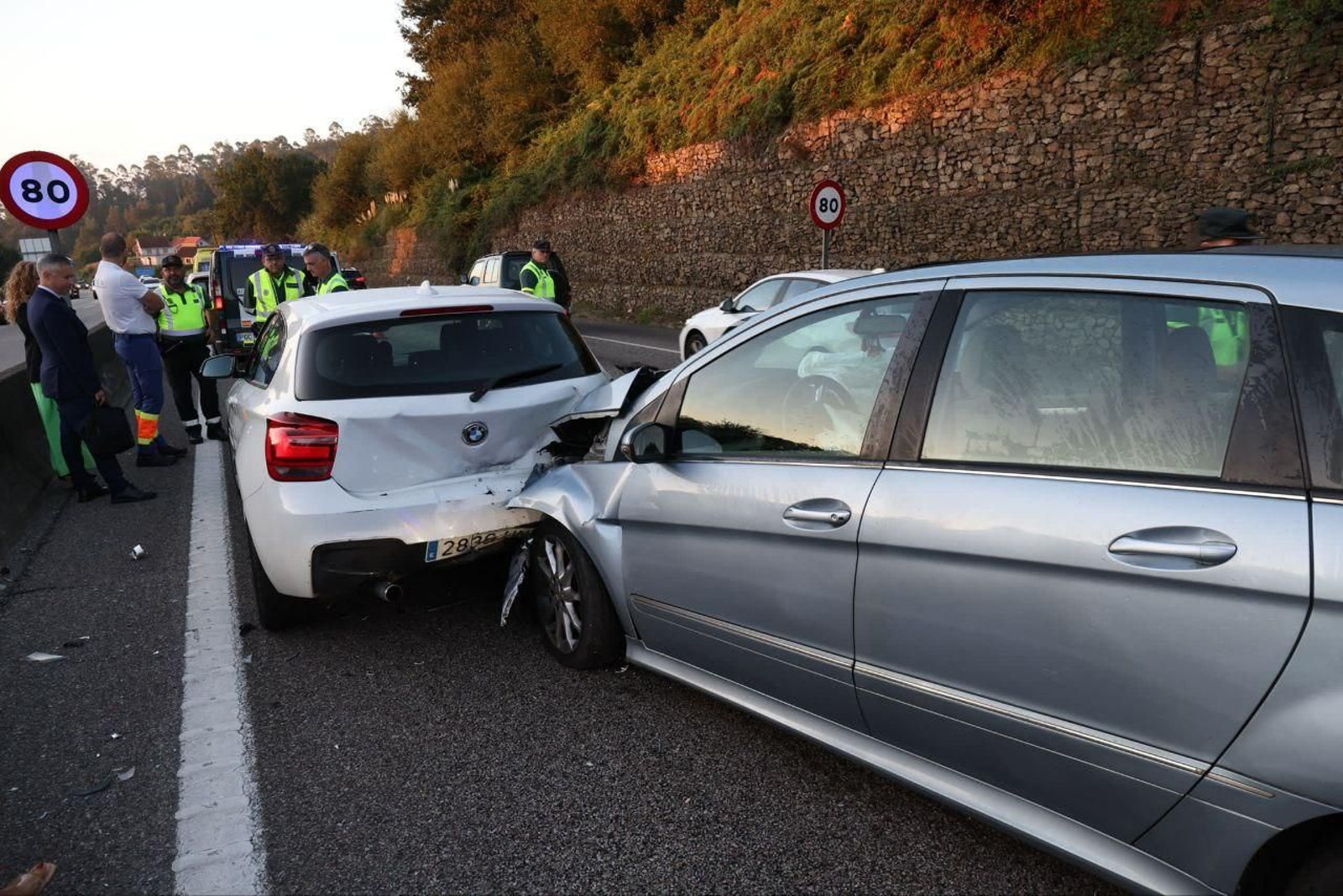 Accidente múltiple en Puxeiros. // Alberte