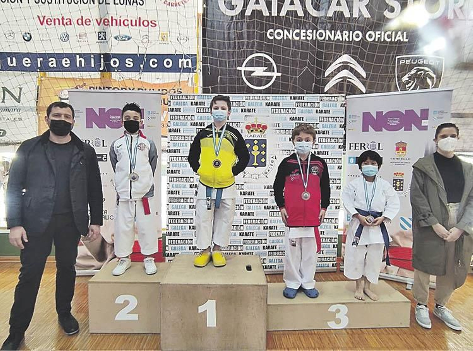 Uno de los podios del River Stone en la cita autonómica.