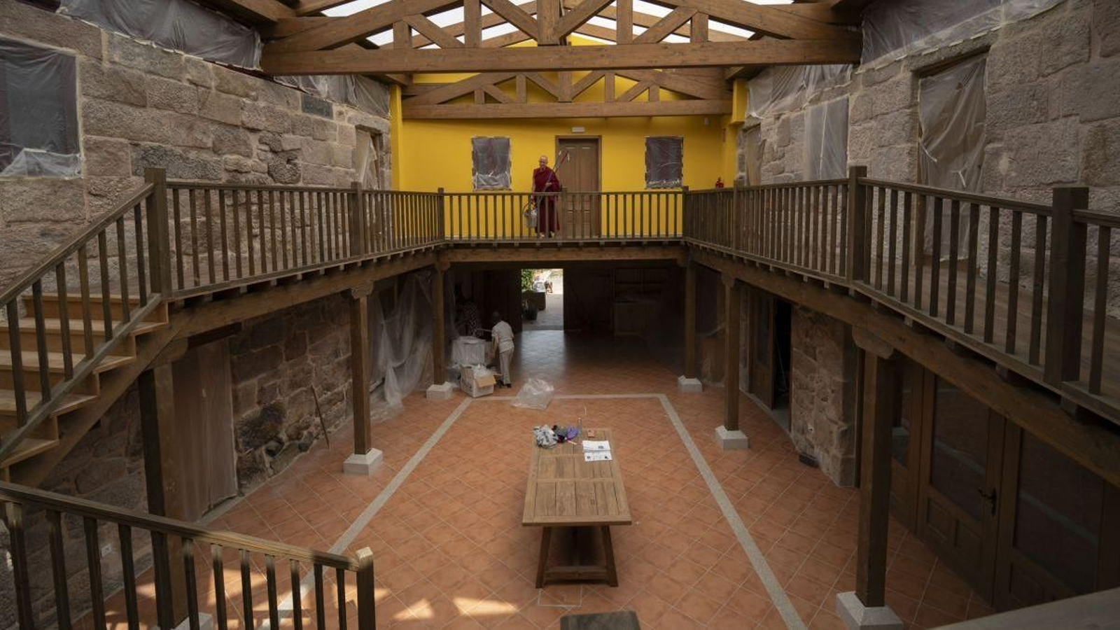 El interior del monasterio Chu Sup Tsang después de las reformas de los últimos dos años.