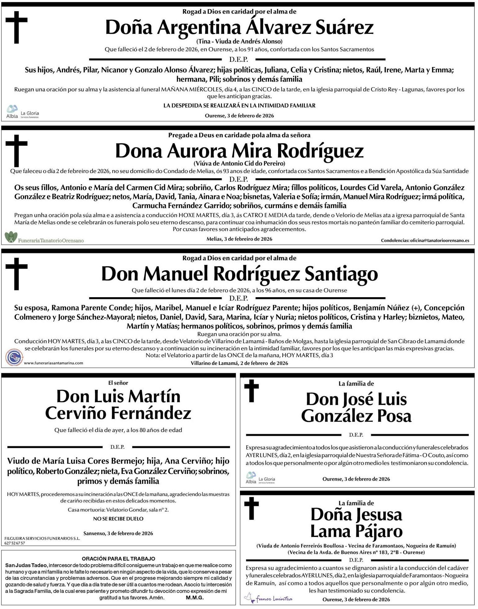 Esquelas de La Región