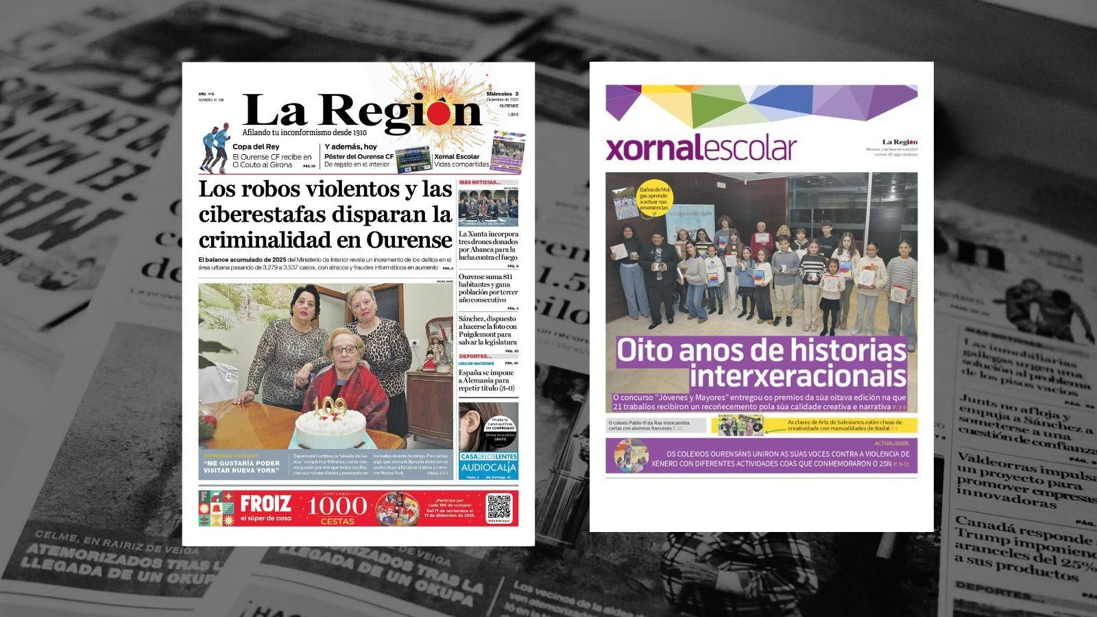 Las portadas de La Región