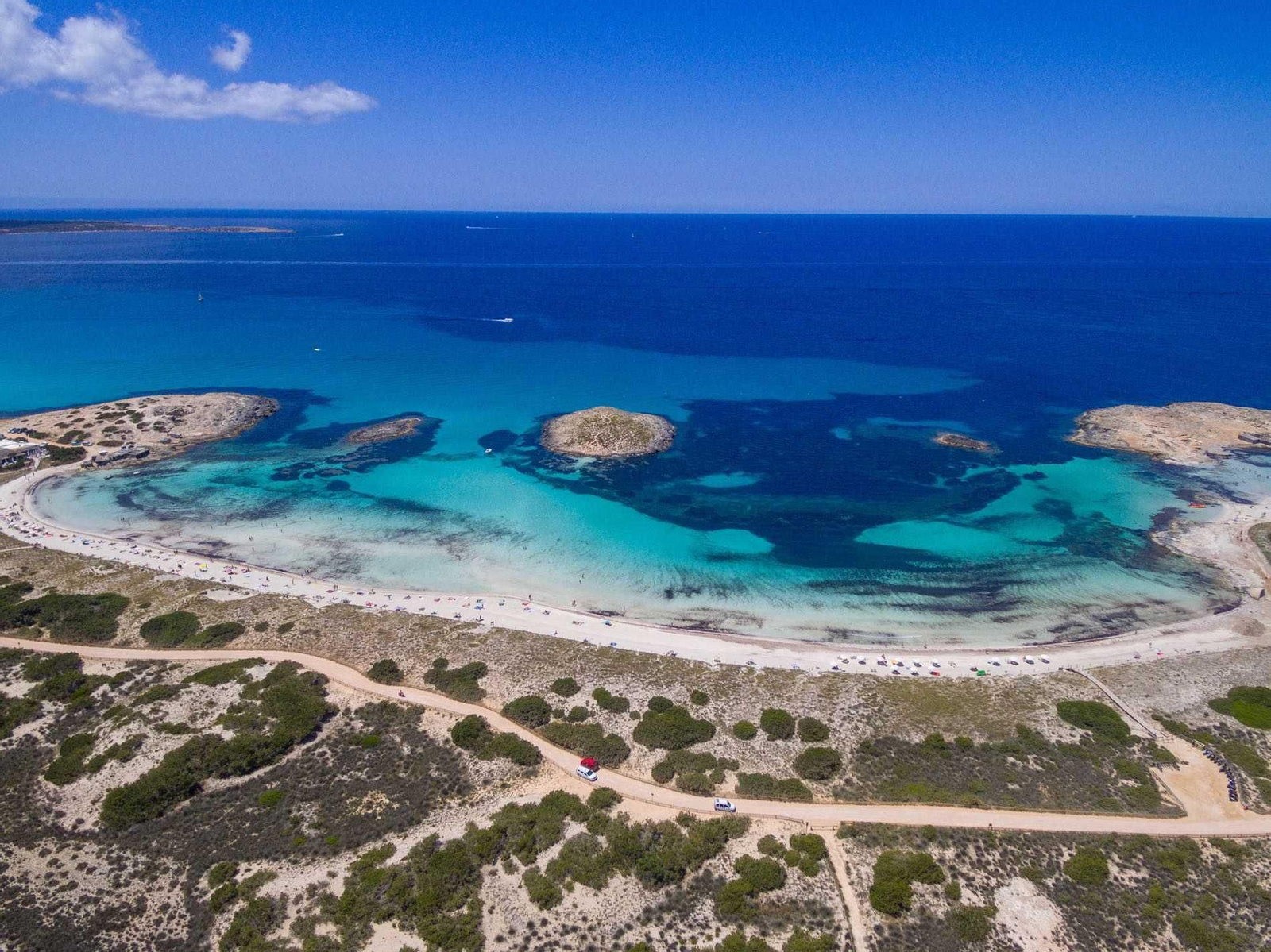 Imagen aérea de Formentera
